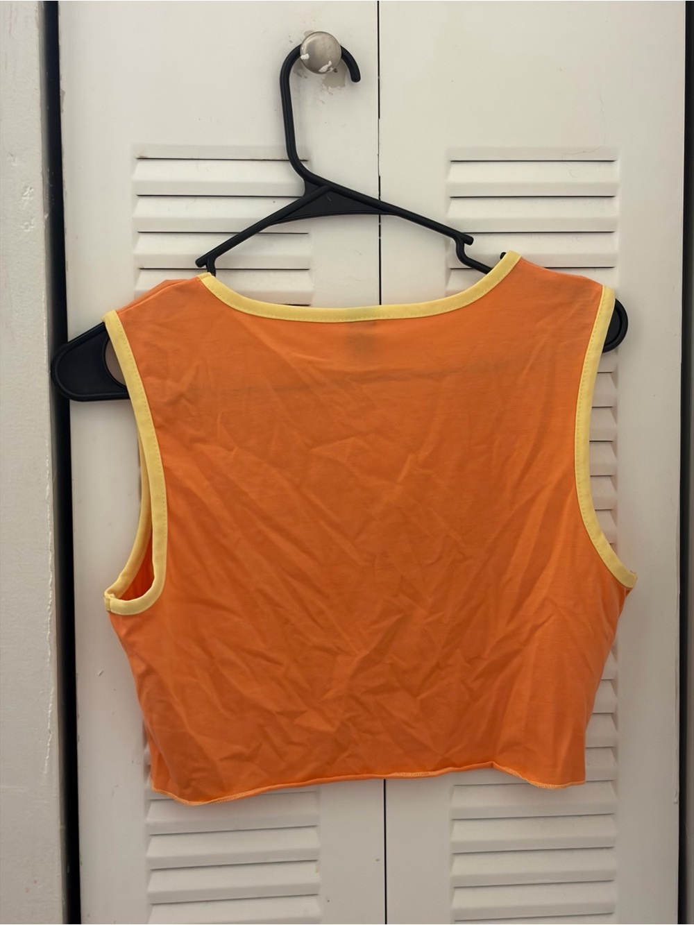 SHEIN Orange Yellow Floral Cropped Tank Top - Picture 3 of 3